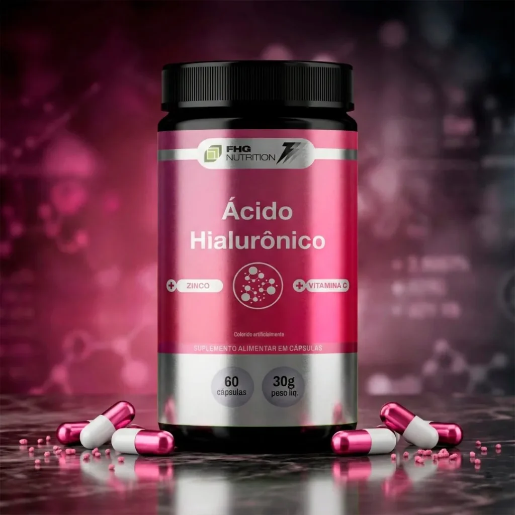 Ácido Hialurônico com Vitamina C e Zinco (60 Cápsulas)